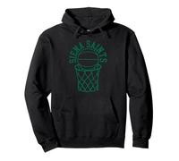 Siena College Distressed Vintage 80s Basketball Net Graphic Sweat à Capuche