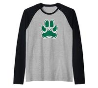 Siena College Saints - Bernie Saint Bernard Paw Logo Manche Raglan