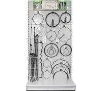 Siena Garden 130-91010 T&T tige en fer 75cm Ø8 mm, avec raccord 4, vert (1 pièce)