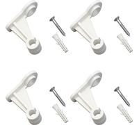 Siena Garden 141-920 Fixation murale pour treillis Treillis pour tuyaux de descente, plastique, y compris vis et chevilles, blanc, 4 pièces (1 kit)