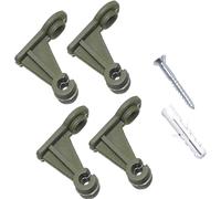 Siena Garden 141-922 Fixation murale pour espalier, plastique, vert, 4 pièces (1 kit)