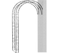 Siena Garden 732696 Arc de rose de Cambridge, métal noir dimensions : 130x35x245cm