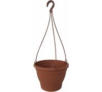 1x Lampe Suspendue Ø 30 x 20cm Terre Cuite Bac à Plantes en Plastique Fleurs