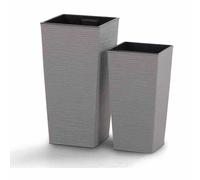 Siena Garden Blumentopf Rectangulaire 2 Pièces Gris, Pot pour Plantes, Jardin