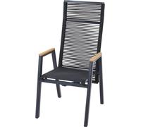 SIENA GARDEN Bologna Dining Move, Rope, aluminium, accoudoirs 100% teck