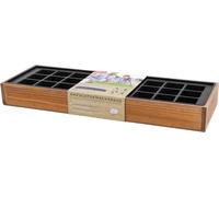 SIENA GARDEN Caisse de culture en bois massif avec plaque de pots de 27 cm