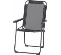 Siena Garden Chaise de camping Comfort en gris foncé, aluminium/tissu textile