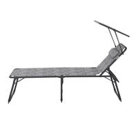Siena Garden Chaise longue de camping Natura avec toit, aluminium