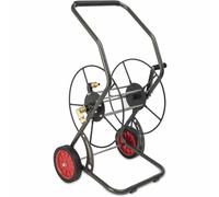 Siena Garden Chariot Enrouleur Tuyau 80 m Noir Robuste Caoutchouc Manivelle