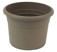 Pot De Fleurs CILINDRO Ø50 35,5Cm Haut Taupe Rond Avec Des Trous De Drainage