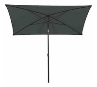 Siena Garden City Parapluie central anthracite/gris 140 x 210 cm - Armature en acier anthracite - Housse 100% polyester - 160 g/m² - Gris - Indice de protection solaire UPF 50+