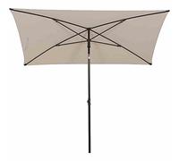 Siena Garden City Parasol à Pied Central, Anthracite/Naturel 140 x 210 cm
