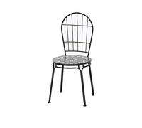 Siena Garden Como Chaise empilable Noir/Gris foncé