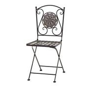 Siena Garden Como Fauteuil Pliant Noir/Gris foncé
