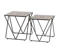 Siena Garden Como Table d'appoint Noir/Gris foncé