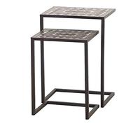 Siena Garden Como Table d'appoint Noir/Gris foncé