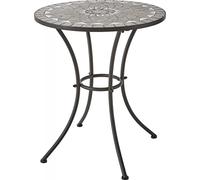 Siena Garden Como Table de bistrot, Noir Mat/Gris foncé