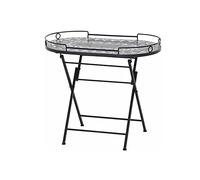Siena Garden Como Table de Service Noir/Gris foncé Mat