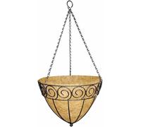 Siena Garden Cone Suspension Jardiniere Suspendue Noir et Naturel