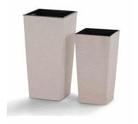 Siena Garden Eco Nizza Lot de 2 Pots Blancs