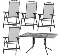 SIENA GARDEN Elda Set 5pcs Fauteuil pliable+ Table Dining