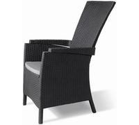 KETER VERMONT Chaise de terrasse réglable, 64 x 68 x 107 cm, graphite/gris 17201675