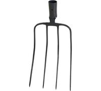 Siena Garden Fourche de Fumier Fourche A Foin Fork 4 Dents sans Tige Avec Duels