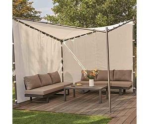 Siena Garden J05233 - Lot de 2 parois latérales pour pavillon Berlino - 3 x 3 m - en Polyester - Blanc - 160 g