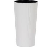 SIENA GARDEN Jardinière LOCON STRIPE blanc aspect strié, 25 cm