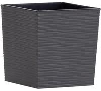 SIENA GARDEN Jardinière NIZZA GROOVE, anthracite aspect rainuré, 25 x 25 x 26 cm