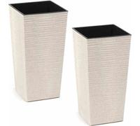 SIENA GARDEN Jardinière Nizza (set de 2) 25 cm blanc