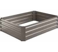 SIENA GARDEN Lit surélevé en métal gris, 120 x 90 x 30 cm