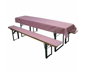 Siena Garden Lot de 3 Coussins pour Ensemble de chapiteau Rouge/Blanc Housse en 35% coton/65% Polyester Motif 002 Rouge/Blanc