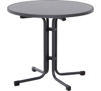 Siena Garden N47121 Table de jardin acier, Mélaminé anthracite (mat), ardoise, antique