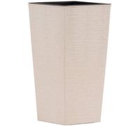 SIENA GARDEN Pots à plantes NIZZA GROOVE crème aspect cannelé, 35 x 35 x 68 cm