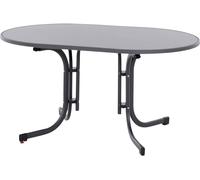 Siena Garden Paco N47122 Table de jardin acier, Mélaminé anthracite (mat), ardoise, antique