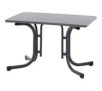 Siena Garden Paco Table Pliante 110 x 70 cm Anthracite Mat Acier/mélamine