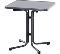 Siena Garden Paco Table Pliante 67 x 67 cm Anthracite Mat Acier/mélamine