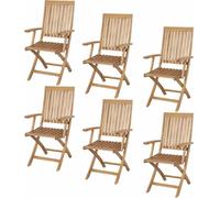 SIENA GARDEN Paleros SET 6x Chaise pliante avec accoudoirs M73543