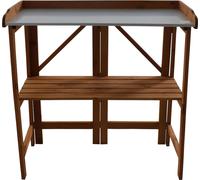 Siena Garden Table à plantes Falk marron pin pliable