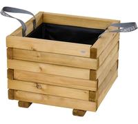 Siena Garden TAUNUS TANUSSLIM 40 Jardinière pin, molleton naturel, noir