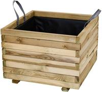 Siena Garden TAUNUS TANUSSLIM 60 Jardinière pin, molleton naturel, noir