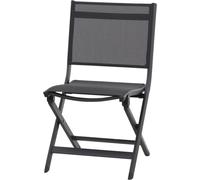 Siena Garden Tesoro chaise pliante, mat-anthracite Alu, revêtement textile argenté noir