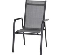 Siena Garden Tesoro M29542 Chaise de jardin aluminium, plastique anthracite (mat), noir, argent