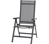 Siena Garden Tesoro M29543 Chaise de jardin aluminium, plastique anthracite (mat), noir, argent