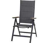 Siena Garden Tesoro N40077 Chaise de jardin aluminium, Teck anthracite (mat), gris, naturel