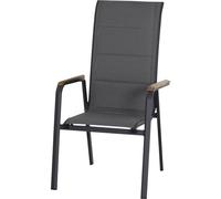 Siena Garden Tesoro N40080 Chaise de jardin aluminium, Teck anthracite (mat), gris, naturel