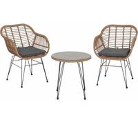 SIENA GARDEN Tiros Set balcon 3 pièces anthracite mat / naturel L20201