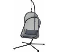 Siena Garden YOBAYA Fauteuil suspendu Calm Blue Acier, revêtement textile