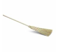 Siena Home 902-60300 Balai de paille de riz pour enfants 75cm 3-cousues, manche en bois, naturel